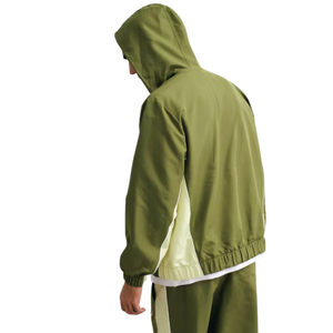 Men Hooded Tracksuit Set Half Zip Pullover Jacket Straight Leg <b>Trousers</b> Relaxed Fit Casual Two Piece Sports Lounge Outfit - Product Image 4