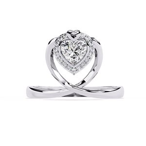Starsgem Diamante <b>Ring</b> Fine Jewelry Single <b>Man</b> Made Diamant <b>Ring</b> Heart Lab Grown Diamond <b>Rings</b> - Product Image 1
