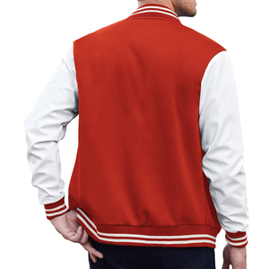 New Wholesale Custom Logo Varisty <b>Jacket</b> for <b>Men</b> and <b>Long</b> Sleeve Plain Dyed Varisty <b>Jackets</b> for sale - Product Image 3