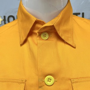 Safety Protection <b>Construction</b> Working Shirt Yellow Hi Vis Workwear Mens Long Sleeve <b>Work</b> Shirt - Product Image 3