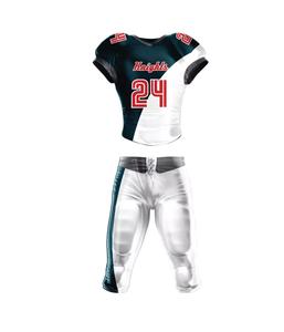 ชุดยูนิฟอร์มอเมริกันฟุตบอลผู้ชายแบบ OEM ODM คอวี ปรับแต่งได้เต็มที่ พร้อมลายพิมพ์ต้านเชื้อแบคทีเรีย สำหรับผู้ใหญ่ - Product Image 4