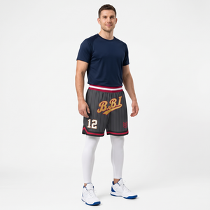 mens green <b>gold</b> basketball shorts wholesale breathable <b>mesh</b> sportswear retro training gym shorts sublimated uniform pants <b>top</b> - Product Image 3