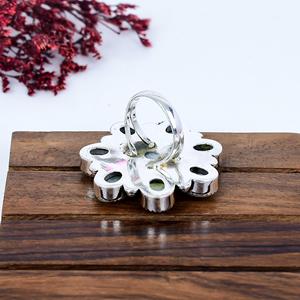 Anillo de Perlas en Racimo, Plata de Ley Oxidada, Joyería Floral, Hecho a Mano, Regalo para Ella - Product Image 4