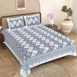 Ensemble de draps en coton imprimé à la main, draps de lit king size en coton de haute qualité, ensemble de taies d'oreiller, draps en coton imprimés - Product Image 3