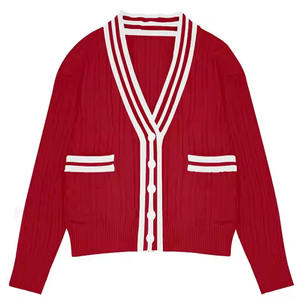 Cárdigan de lana cómodo para hombre, cuello redondo, antipilling, grueso, doble cremallera, talla grande, transpirable, tejido, para verano - Product Image 1