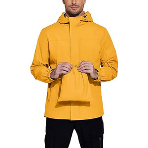 Veste de pluie pour homme imperméable avec capuche, légère, pliable, coupe-vent, pour le cyclisme, le golf, les voyages - Product Image 2