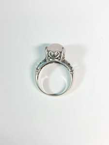 Sterling Silver 925 Art Nouveau Rose <b>Quartz</b> <b>Ring</b> Handmade Gemstone <b>Ring</b> Elegant Floral Jewelry Gift For Women - Product Image 4