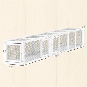 Tunnel per Gatti da Esterno Personalizzabile Bianco, Design Unico per Gabbia e Nido per Animali Domestici - Product Image 6