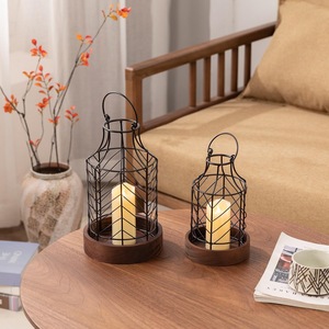 Farol Personalizado Premium para Decoración de Casas de Campo, Portavelas Clásico con Ventanas de Vidrio, Decoración Navideña Hecha a Mano para Hoteles - Product Image 5