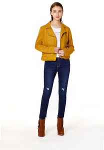 Veste en cuir pour femmes, qualité supérieure, en cuir d'agneau, élégante, motif matelassé, fermeture éclair durable, vestes en cuir pour femmes - Product Image 6