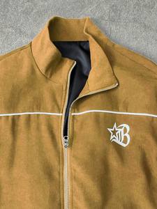 Ensemble unisexe veste et pantalon à manches longues couleur unie minimaliste, survêtement évasé personnalisé, streetwear léger, design Hiver 2026 - Product Image 6