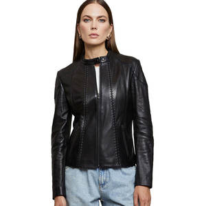 Chaqueta de Piel de Oveja Premium para Mujer, Chaqueta de Alta Calidad Personalizada para Dama, Venta al Por Mayor - Product Image 1