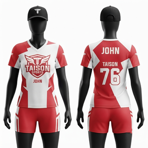 Womens Roller Skating Uniform 180 GSM Premium Polyester Interlock Red White Panel Design Custom Sublimation Logo OEM - Product Image 1