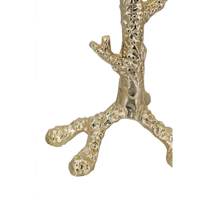 Candelabro de Lujo con Ramas de Coral Doradas, Base Metálica de Textura Orgánica, Estilo Costero Marino, para Mesa de Boda - Product Image 2