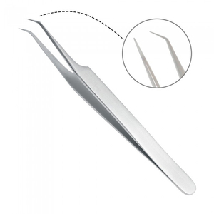 Pince à épiler professionnelle en acier inoxydable pour extensions de cils, outils de maquillage courbés et droits, 1 pièce - Product Image 3