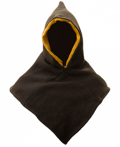 Couvre-cou à capuche gris foncé avec doublure jaune, casquette de protection pour soudeurs - Product Image 1
