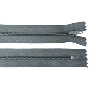 Nylon CFC Coil <b>Zipper</b> Closed End Non-Separating Garment <b>Zipper</b> Gray Fine Coil Continuous Filament Zip for Skirts Trousers Bags - Product Image 1