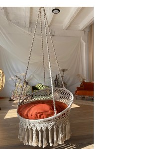 Macrame hanging <b>swing</b> chair, Indoor <b>hammock</b> chair , Macrame Hanging chair , Indoor <b>swing</b> - Product Image 4