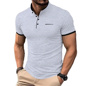 Camisa de Manga Corta Azul Marino para Hombre, con Botones, Informal, Tejida, 100% Algodón, de Secado Rápido, Transpirable, Corte Regular, 2026, Venta al Por Mayor - Product Image 6
