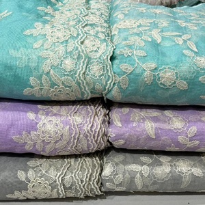 Premium Multi Embroidery Fabric Women Fashion Fabric Designer Embroidery Fabric Party Wear Fabric Luxury Fabric - Product Image 2
