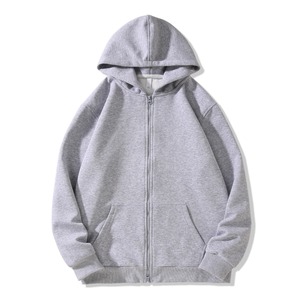 OEM Manufacturers' Heavy Weight 100% Cotton Zipper Hoodie Drop Shoulder Oversized Knit <b>Fabric</b> Regular Fit Winter Style - Product Image 5