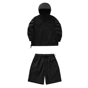 High-Quality Custom Nylon <b>Men's</b> Casual Shorts Featuring Drawstring <b>Studded</b> Embroidery and Trendy Heavyweight Fabric - Product Image 3