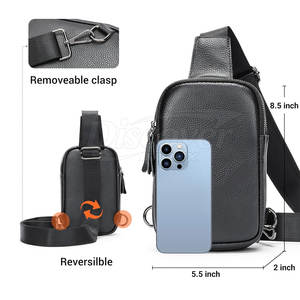 กระเป๋าคาดลำตัวผู้ชายหนัง PU แฟชั่นสุดฮิต ดีไซน์ทันสมัย ขายส่ง - Product Image 4