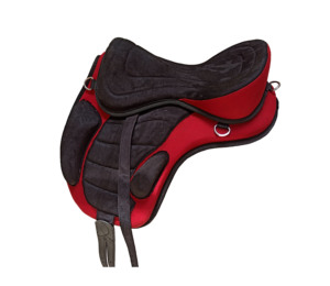 ชุดอานม้าฝึกขี่ Freemax Treeless English สีแดงดำ น้ำหนักเบา ยืดหยุ่น สบาย พร้อมสายรัดเอวปรับได้ - Product Image 5