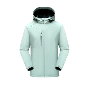 Men's <b>Winter</b> <b>Waterproof</b> Windproof Softshell <b>Jacket</b> with Zipper Front Logo Stand Collar for Trekking Hiking - Product Image 3
