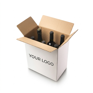 Custom Flexographic Printing Recyclable Paperboard Beverage Packaging <b>Box</b> 6 Pack Beer Bottle Carrier Wholesale Eco Friendly Tote - Product Image 3