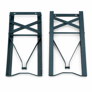 Ensemble de pieds de table pliants en métal robuste, base en acier thermolaqué pour tables de jardin, de banquet et de salle à manger en bois, vente en gros - Product Image 1