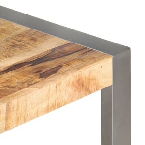 Tavolino da Caffè in Legno di Mango Grigio Resistente, Arredamento Durevole ed Elegante - Product Image 4