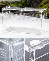 Boîte d'hébergement pour reptiles en plastique acrylique moderne, enclos pour animaux de compagnie, écologique, sûr, durable, motif personnalisé, pour geckos