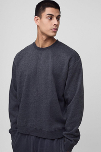 Nueva Llegada Sudadera de Algodón Mezclado de Alta Calidad para Hombre, Cuello Redondo, Estilo Oversize, Color Chocolate Básico, Venta al por Mayor - Product Image 5