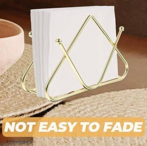 Luxury Gold Metal Napkin <b>Holder</b> Elegant Geometric Design Table Napkin Stand Durable Iron <b>Tissue</b> <b>Holder</b> For Dining Table <b>Kitchen</b> - Product Image 3