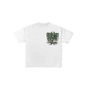Custom Brandname Men's <b>White</b> O-Neck Short Sleeve T-Shirt Custom Graphic Print Oversized 100% Cotton Jersey Fabric Knitted Tees - Product Image 5