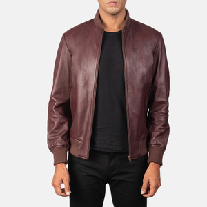 Clush 2026 Men's Winter Fashion High-Grade Leather <b>Jackets</b> <b>Slim</b> <b>Fit</b> Stand Collar Breathable Streetwear Custom Made Zipper - Product Image 2