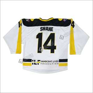 Nueva Camiseta de Hockey sobre Hielo Personalizada, OEM, Poliéster/Algodón, Transpirable, de Secado Rápido, Camisetas de Hockey Cortas con Estampado Personalizado, Bordado 3D - Product Image 2