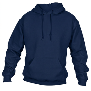 Sudadera con Capucha para Hombre, Color Verde Oliva, Corte Regular, Ecológica, Impermeable, de Algodón French Terry, Informal, con Bolsillo Delantero, para Invierno - Product Image 4