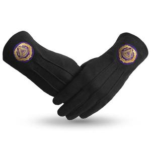Masonic Regalia Leather/Cotton <b>Gloves</b> Thermal <b>Touch</b> <b>Screen</b> Breathable Square Compass - Product Image 4