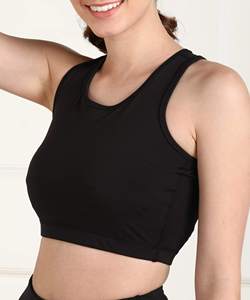 Soutien-gorge de sport sans armatures à maintien élevé pour femme PIHA SPORTS, dos nageur, coussinets amovibles, décoration en maille, extensible dans quatre directions - Product Image 5