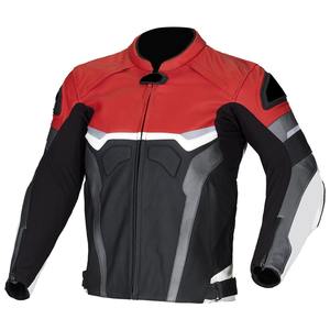 Chaqueta de Cuero Premium para Motociclistas, Color Rojo y Negro, Estilo Deportivo, con Protección CE - Product Image 4