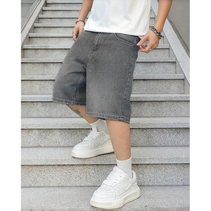 Pantalones Cortos de Mezclilla con Lavado Ácido al por Mayor, Estilo Urbano, Corte Holgado, Vintage, de Algodón, con Logotipo Personalizado, Proveedor - Product Image 4