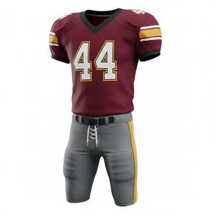 Conjunto de uniforme de fútbol americano para hombre, camiseta y pantalones, tela transpirable, adecuada para partidos de práctica y entrenamiento de equipo. - Product Image 2