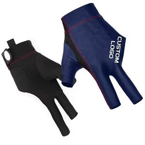 Guantes de billar de medio dedo con correa ajustable para la muñeca, para práctica de billar y snooker, deportivos unisex - Product Image 4