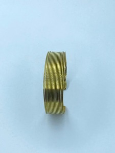 Handcrafted <b>Copper</b> Brass Cuff <b>Bracelet</b> Gold Plated Vintage Style Adjustable Open Design for Unisex Wedding Occasion - Product Image 5