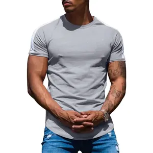 .Wholesale <b>Men</b> Clothing Custom Design Apparel <b>Man</b> O-Neck T-Shirt Organic Cotton T Shirt Plain Quick Dry Gym Fitness - Product Image 6