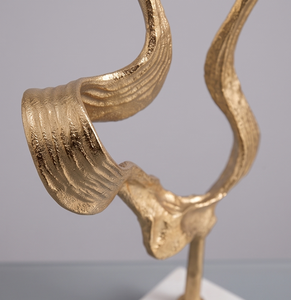 Cast Aluminum <b>Table</b> Sculpture Handmade Eco-Friendly Modern Design Gold Finish Abstract Religious Themes for Living Room Home - Product Image 5