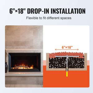 Braciere Rettangolare in Acciaio Inox 18x6 per Tavolo, Altezza 6 Pollici, 90.000 BTU, a Gas Propano - Product Image 4