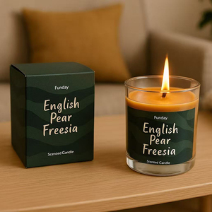 Vente en gros de bougies parfumées en cire de soja personnalisées 7oz verre écologique longue combustion décor à la maison noël mariage bougie ensemble logo - Product Image 1